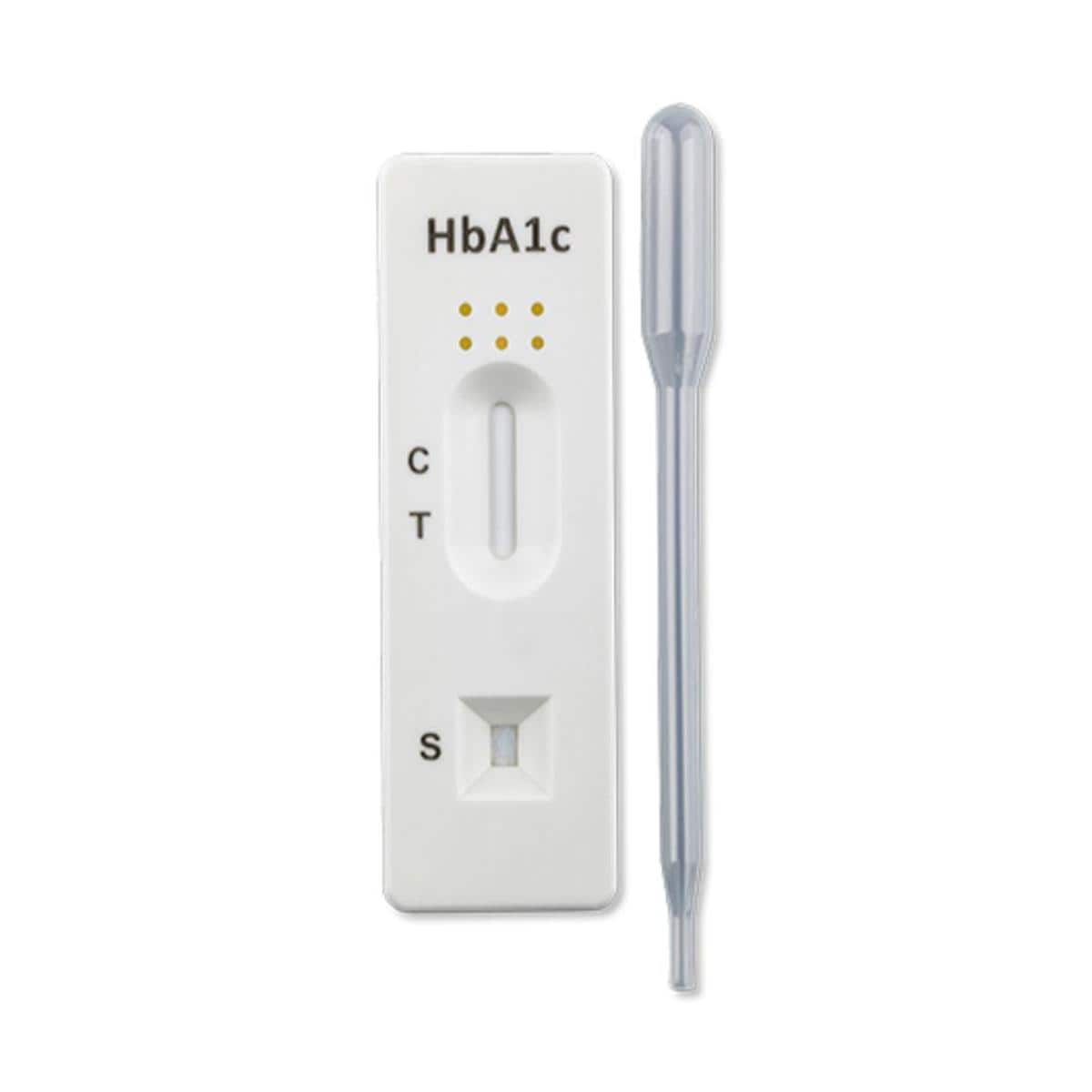 TEST RAPIDO GLUCOSA SANGRE CASSETTE HBA1C 10U HS