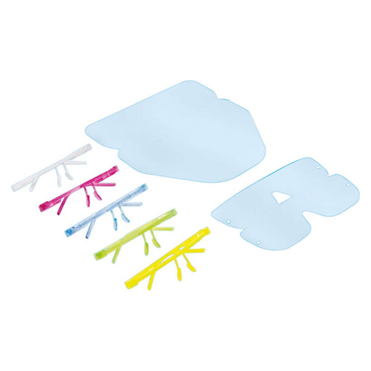 PANTALLA DE PROTECCIÓN FACIAL AZUL SET 1 MONTURA Y 6 PANTALLAS