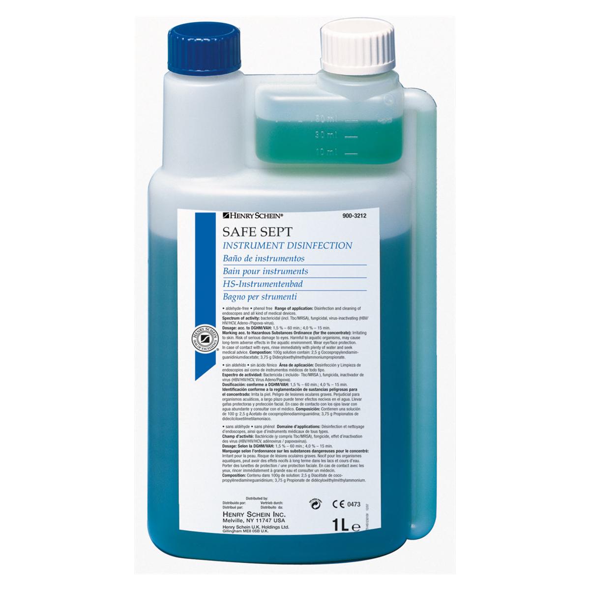 DESINFECTANTE DE INSTRUMENTAL SAFE SEPT - 1 l - Unidad - Henry Schein