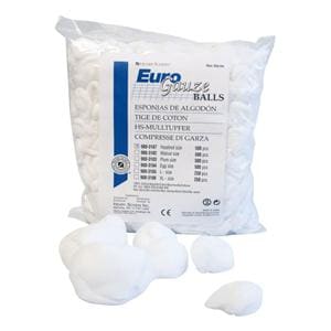 BOLAS DE GASA BLANCA EURO GAUZE NO ESTÉRILES TAMAÑO CIRUELA 20 X 20 CM 500U
