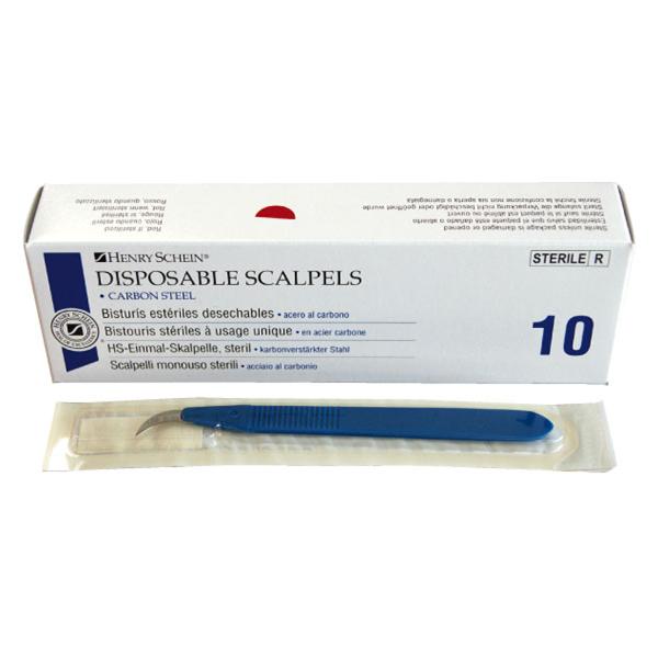 BISTURÍ ESTÉRIL INOXIDABLE N#21 10U