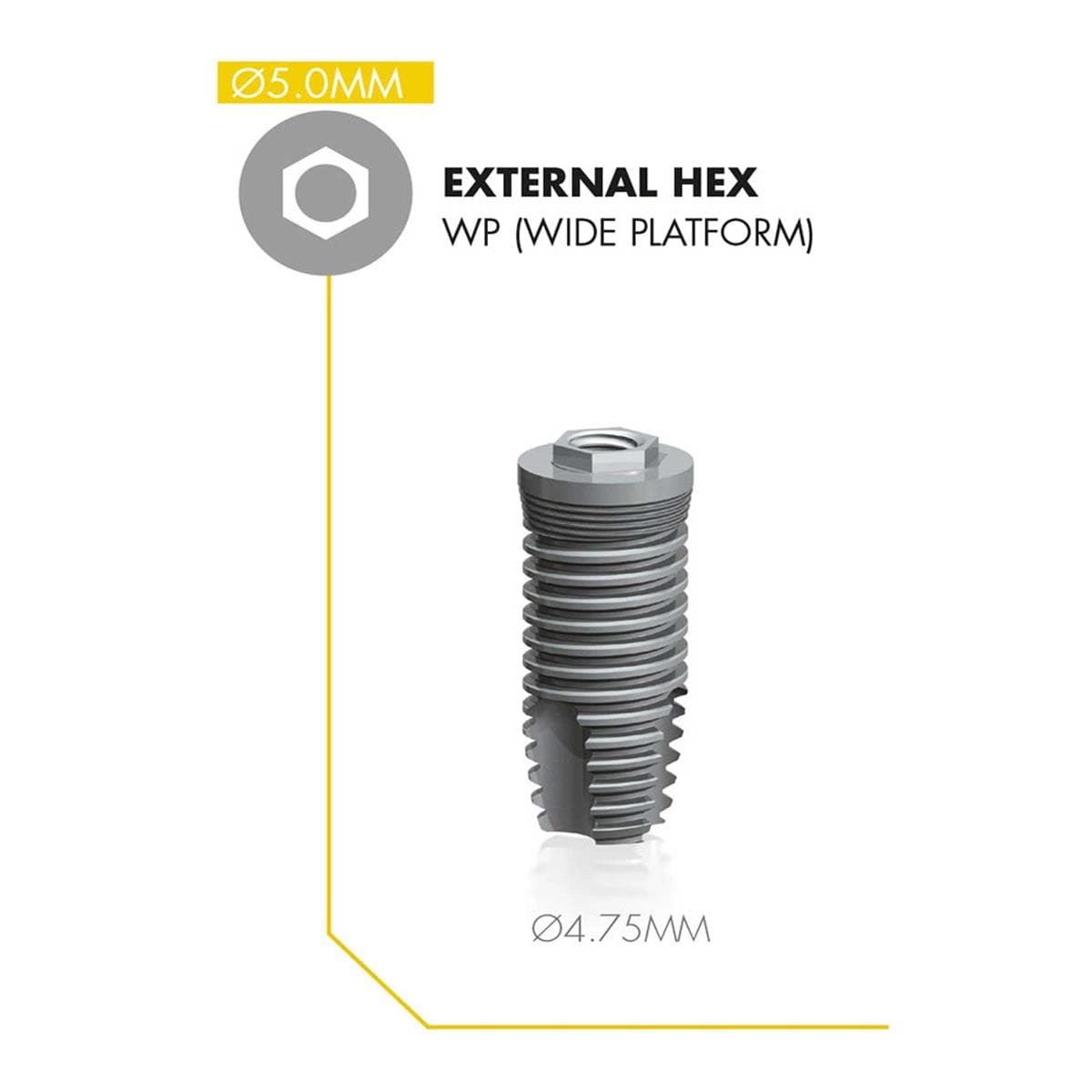 INFINITY HEX.EXTERNO 4.75X11.5MM