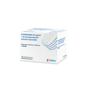 SCANDINIBSA 2% FORTE 100 CARPULES - INIBSA