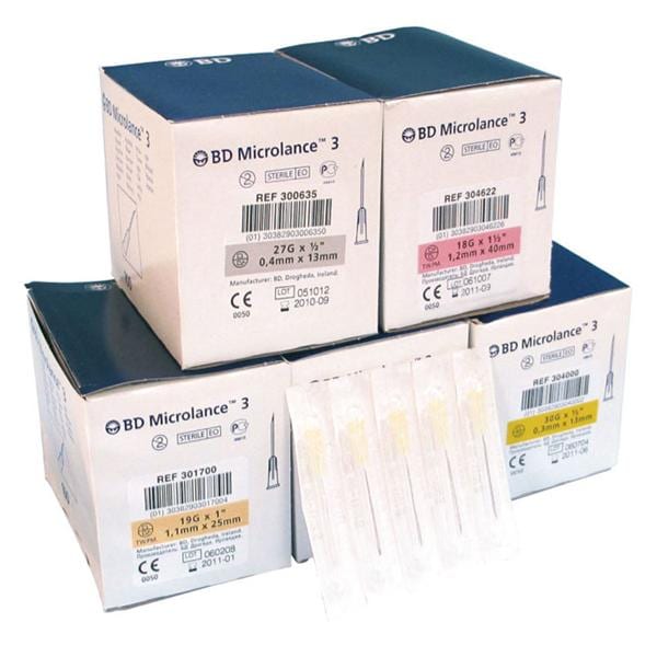 AGUJA HIPODÉRMICA MICROLANCE 3 AMARILLA 30 G 1/2' 0,3 X 12 100U