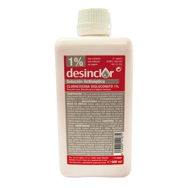 DESINCLOR CLORHEXIDINA EN SOLUCIÓN ACUOSA 500 ML