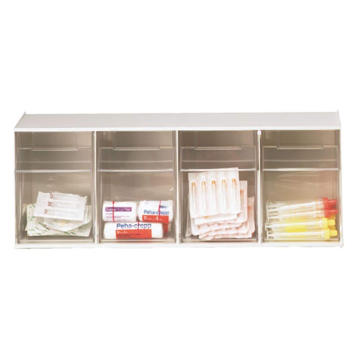 DISPENSADOR MATERIAL MÉDICO MULTIUSOS 4 CAJETINES 1U