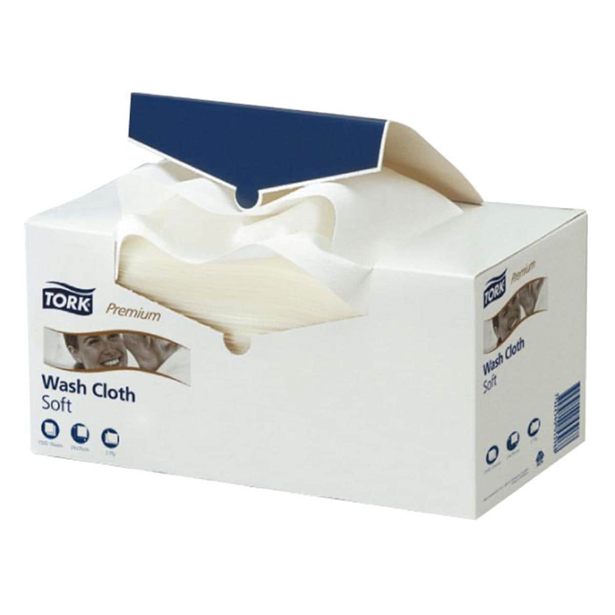 PAÑOS PARA LAVADO TORK PREMIUM DE 1 CAPA BLANCO 30 X 32 CM 135U