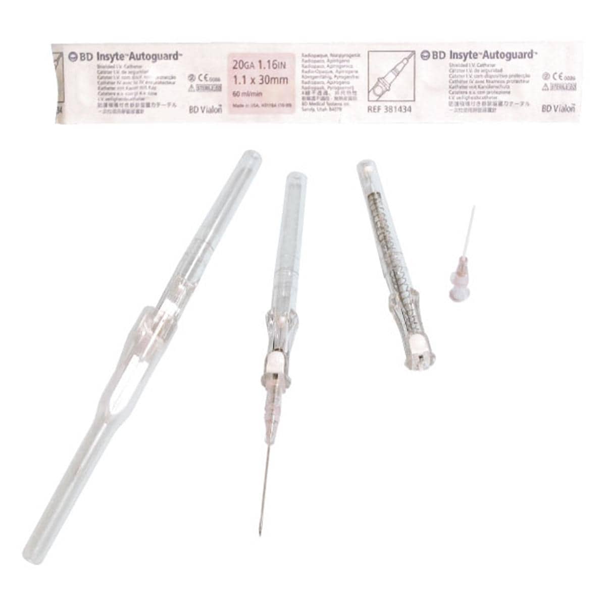 CATÉTER INTRAVENOSO DE SEGURIDAD INSYTE AUTOGUARD AMARILLO 22 GA 0,9 X 25 MM 50U