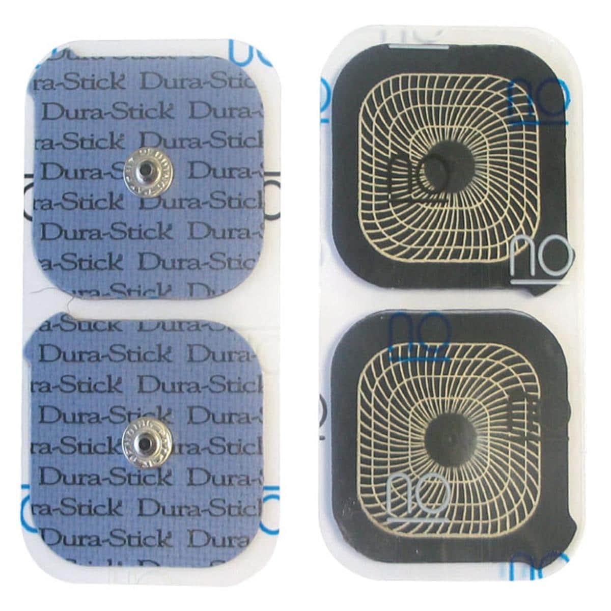 ELECTRODOS SNAP DURA-STICK CUADRADOS CONEXIÓN CLIP 5 X 5 CM BOLSA DE 4U