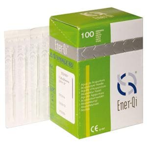 AGUJAS ACUPUNTURA SECA ESTÉRILES BAÑO DE PLATA S/GUÍA 100 UDS