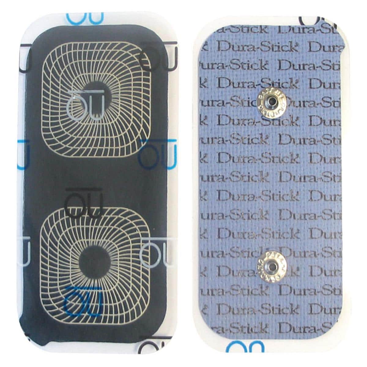 ELECTRODOS SNAP DURA-STICK RECTANGULARES CONEXIÓN CLIP 5 X 10 CM BOLSA DE 2U