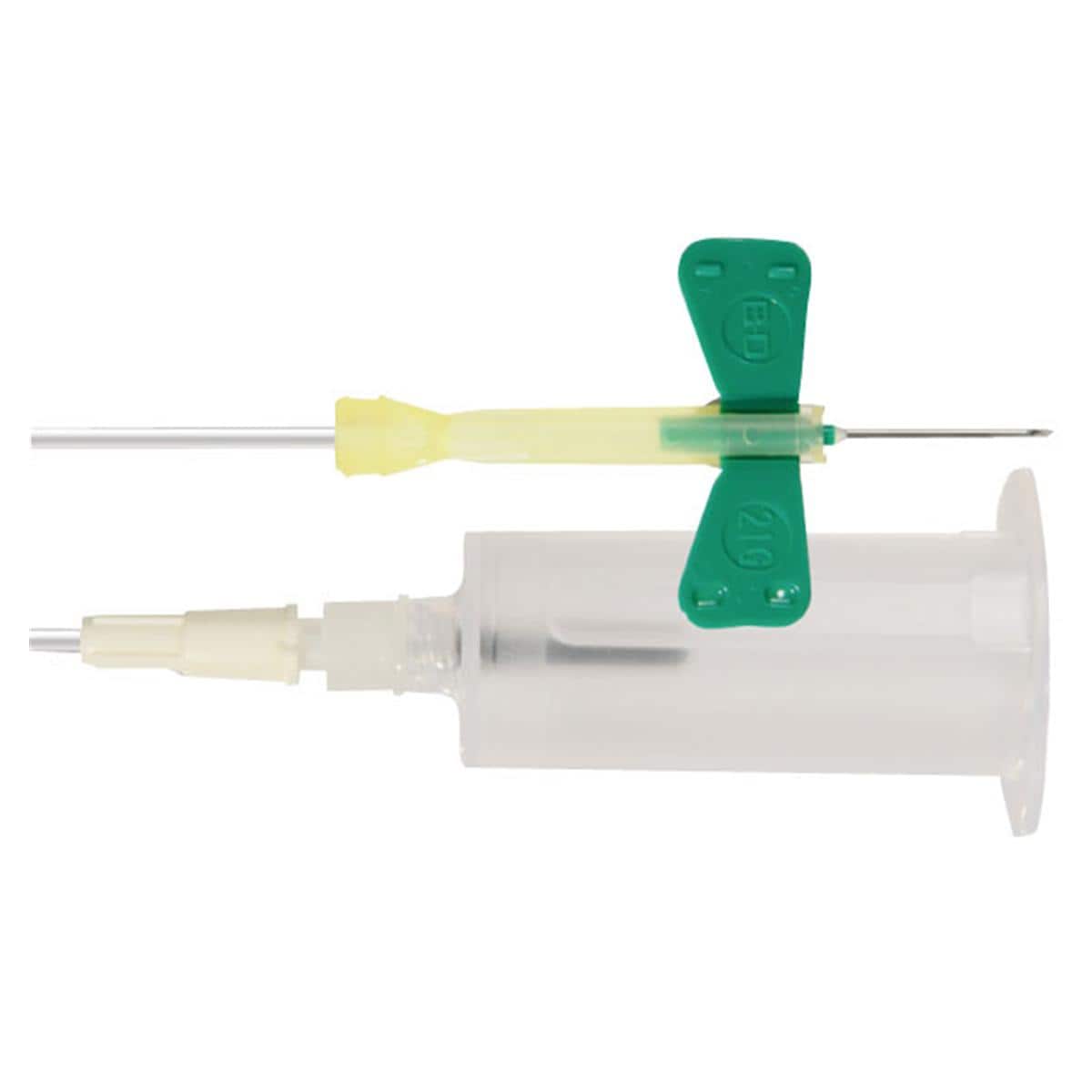 AGUJA DE PALOMILLA DE EXTRACCIÓN SAFETY LOK CON PORTATUBOS 21G 0.8 X 18 CM 25U