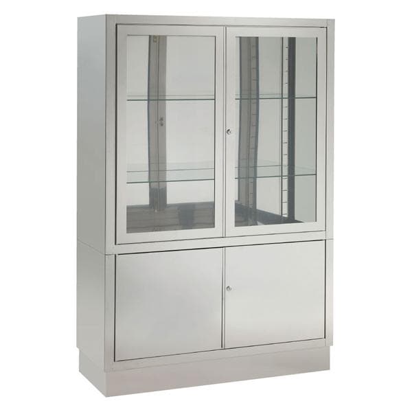 VITRINA CON ARMARIO H78 ACERO INOX HIDEMAR