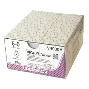 HILOS DE SUTURA VICRYL RAPID INCOLORA TRIANGULAR 3/8 CÍRCULO AGUJA:24,5 MM -3/0 HEBRA:45 CM 1U