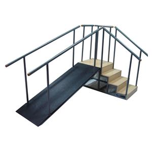 ESCALERA FISIOTERAPIA DE 3 PELDAÑOS CON RAMPA MONTADA EN ÁNGULO 1U