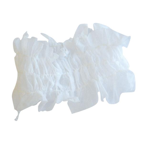 DIADEMA DESECHABLE DE PROPILENO BLANCA CON ELÁSTICOS 100U