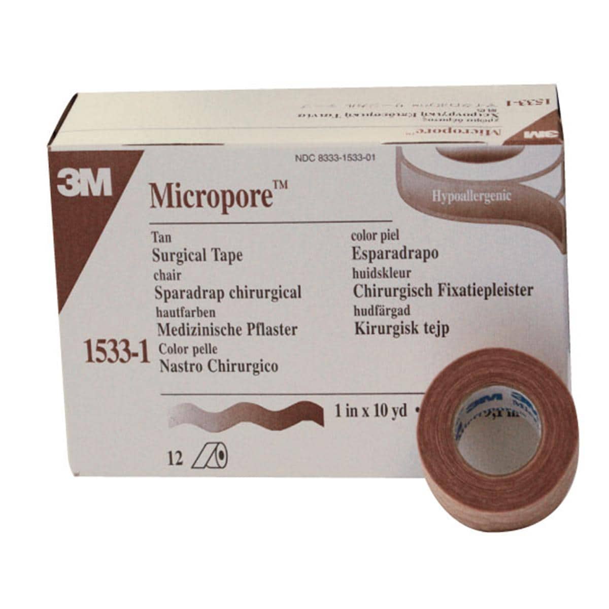 ESPARADRAPO MICROPORE COLOR CARNE 5 CM X 9,1 M 6U