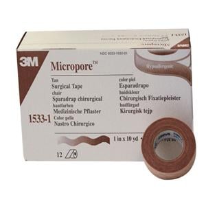 ESPARADRAPO MICROPORE COLOR CARNE 1,25 CM X 9,1 M 24U