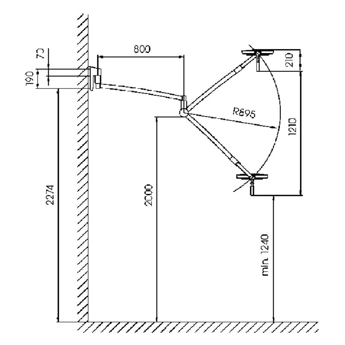LÁMPARA DE EXÁMEN MACH LED 120F - Modelo pared - 1 Unidad