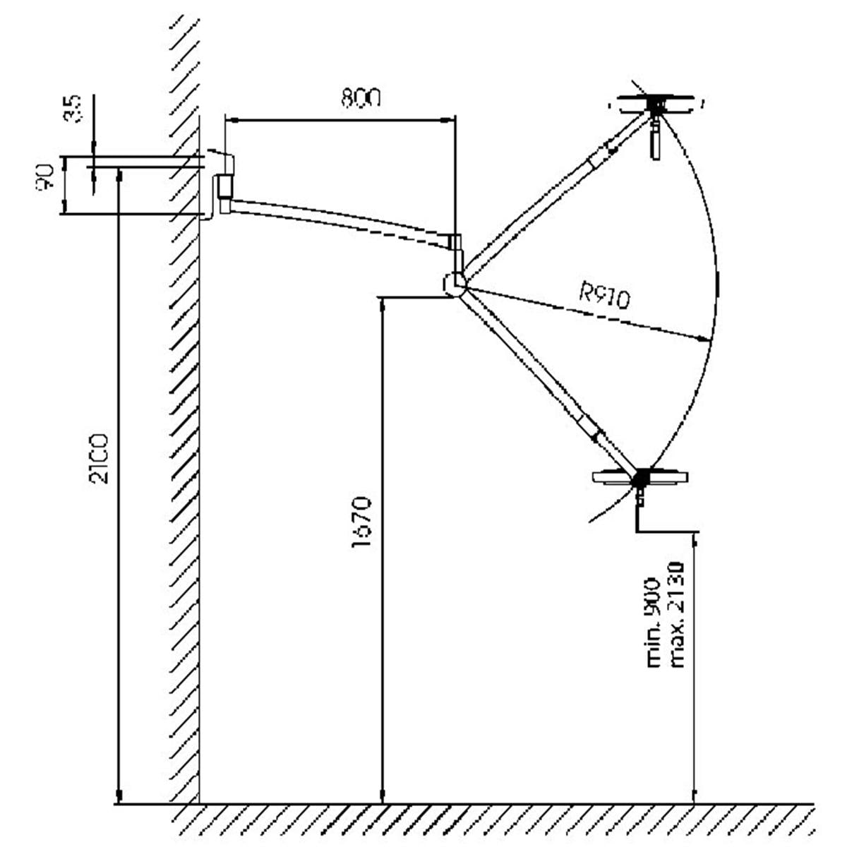 LÁMPARA DE EXÁMEN MACH LED 130F - Modelo pared - 1 Unidad