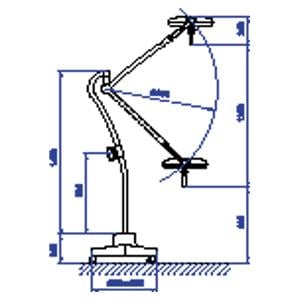 LÁMPARA DE EXÁMEN MACH LED 150F MODELO RODABLE 1U
