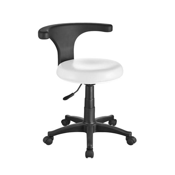 TABURETE MÉDICO ERGO CON RESPALDO Y BASE RODABLE 1U