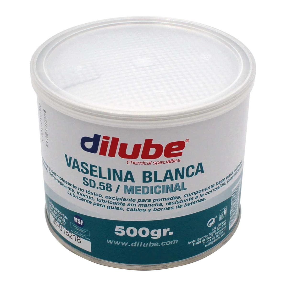 VASELINA FILANTE BOTE 500GR DILUBE