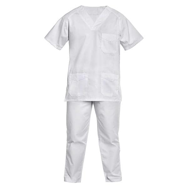 PIJAMA BLANCO CUELLO PICO XS