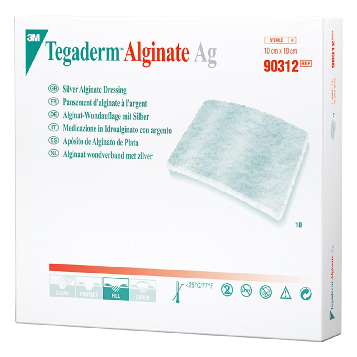 APÓSITO TEGADERM ALGINATE AG 10 X 10 CM 10U