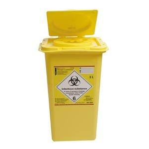 CONTENEDOR AMARILLO DE AGUJAS Y PARA OBJETOS PUNZANTES 3L HENRY SCHEIN