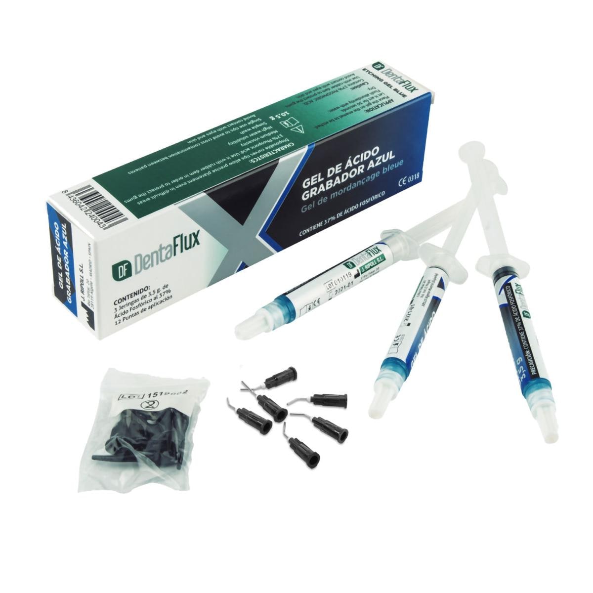 ÁCIDO FOSFÓRICO 37% JERINGAS 3 X 3ML - DENTAFLUX