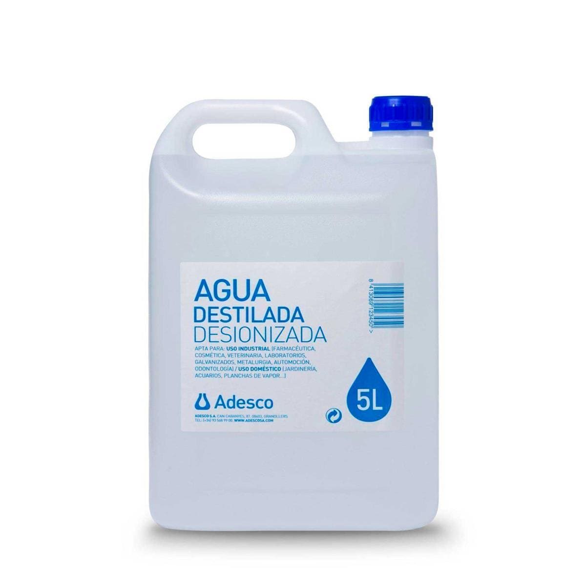 AGUA DESTILADA NO ESTÉRIL 5L