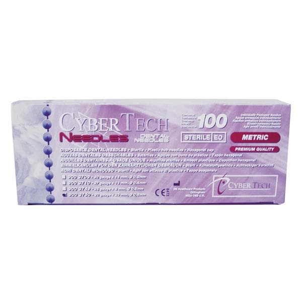 AGUJAS ANESTESIA 25G CORTA 0.50X35MM 100U - CYBERTECH
