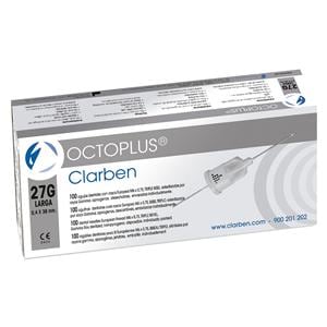 AGUJAS DE ANESTESIA OCTOPLUS 27 G LARGA 0.40 X 38 MM 100U - CLARBEN