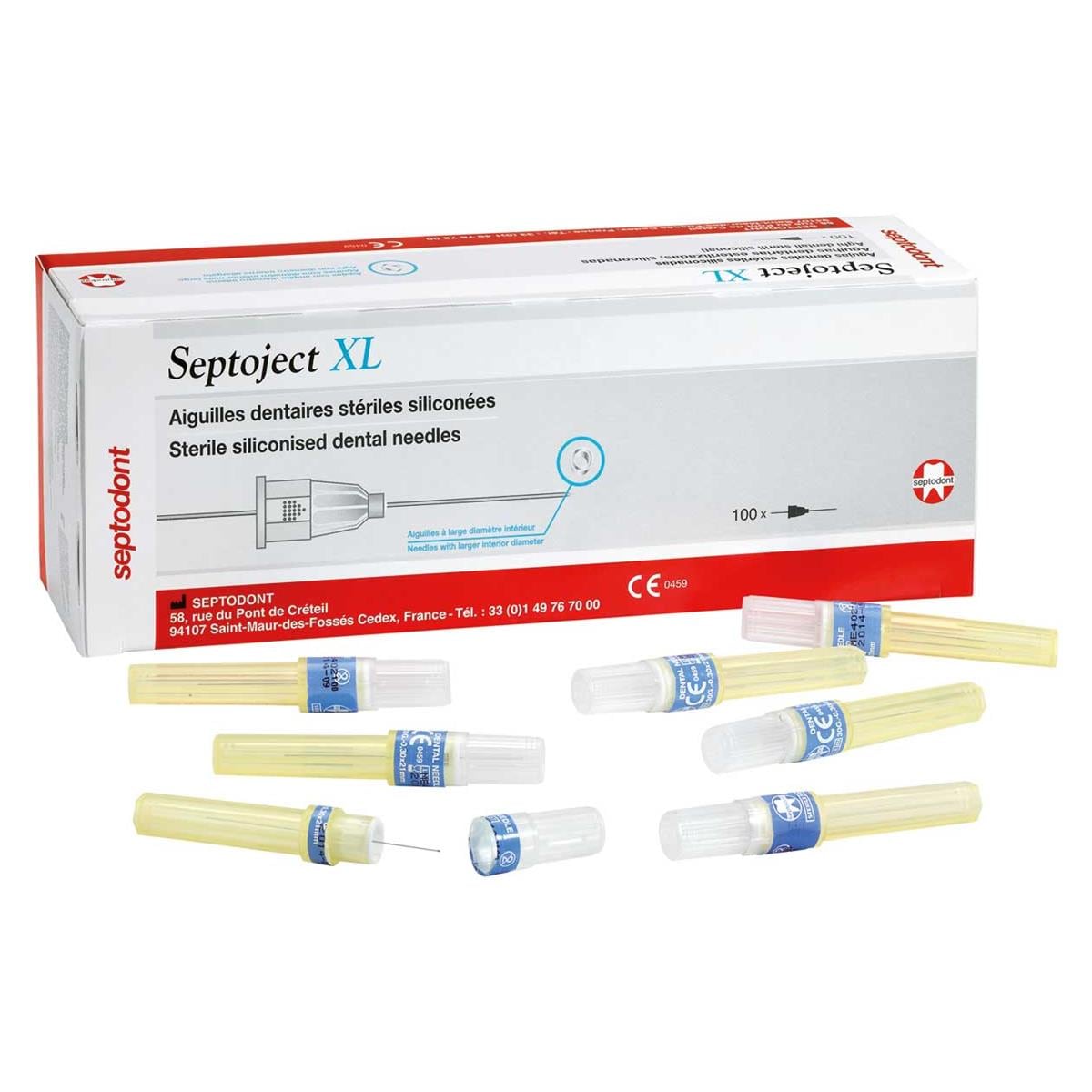 AGUJAS ANESTESIA SEPTOJECT XL 27G 35 0.4X35MM 100U. - SEPTODONT