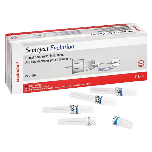 AGUJAS DE ANESTESIA SEPTOJECT EVOLUTION 30G 09 0.3X09MM 100U - SEPTODONT