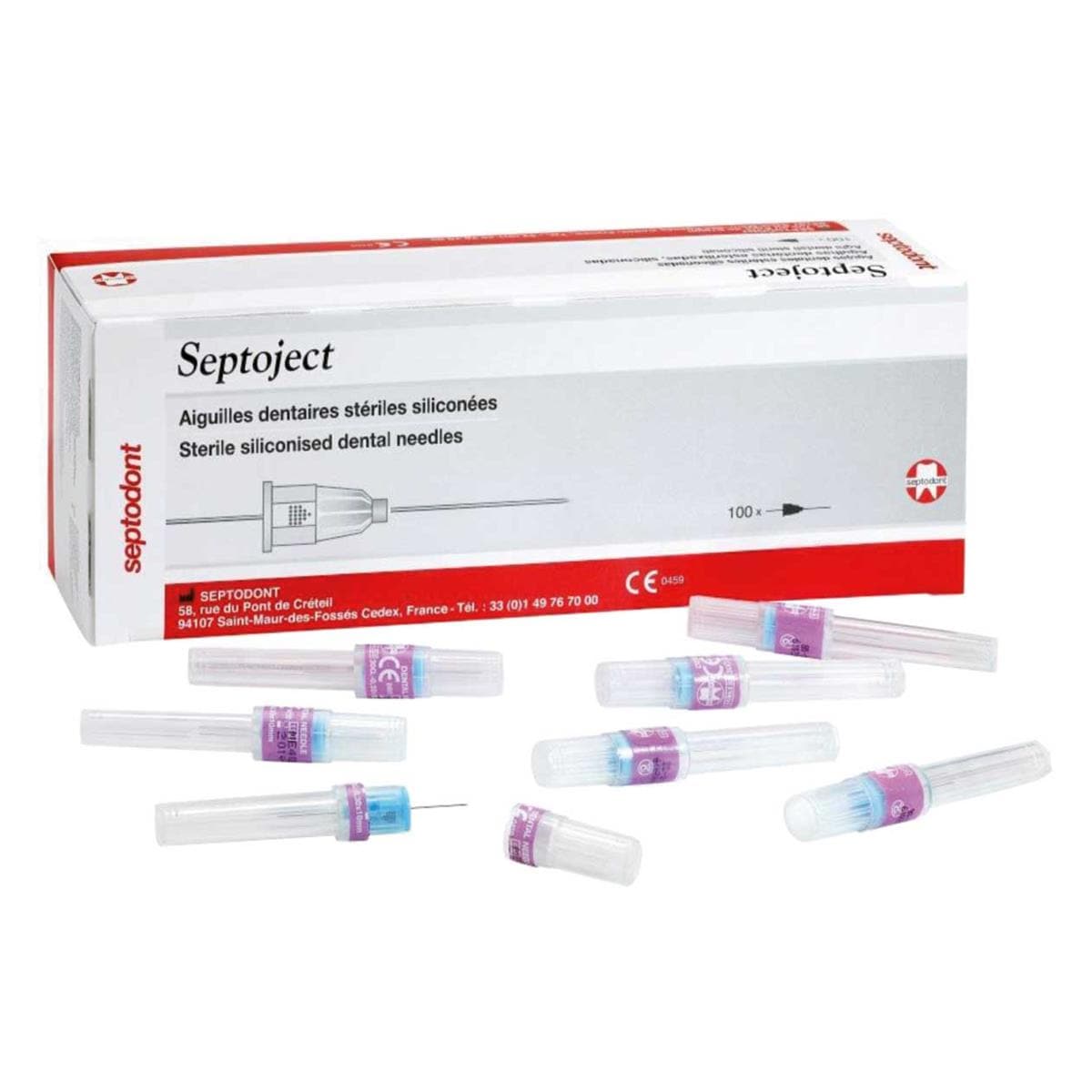 AGUJAS DE ANESTESIA SEPTOJECT 30G 0.3X12MM 100U - SEPTODONT