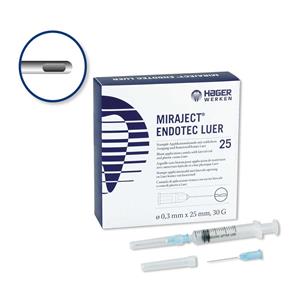 AGUJAS MIRAJECT ENDOTEC 21N 0.8X25MM 25U - HAGER & WERKEN