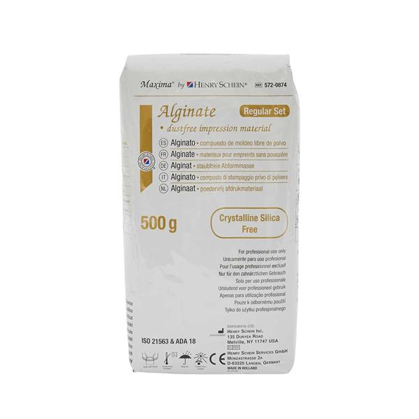 ALGINATO MAXIMA PLUS REGULAR 500G - HENRY SCHEIN