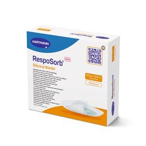 APOSITO RESPOSORB SILICONE BORDER 8X8CM 10U HARTMA