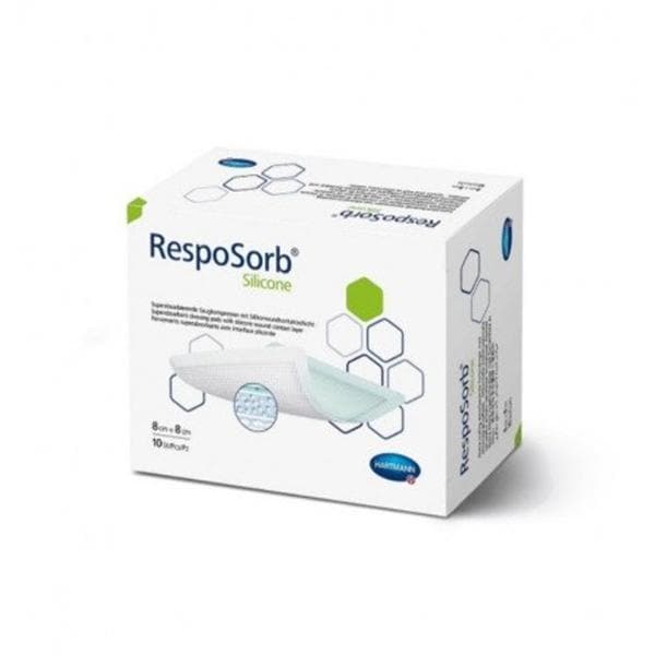 APOSITO RESPOSORB SILICONE 8X8CM 10U HARTMANN