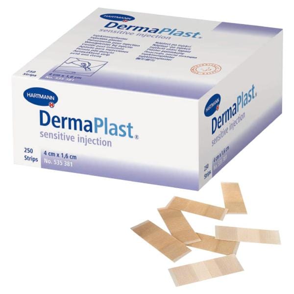 APÓSITOS PARA INYECCIONES DERMAPLAST 4X1.6CM 250U - HARTMANN