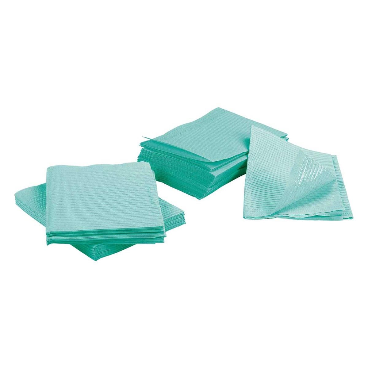BABEROS DENTALES PLASTIFICADOS VERDE 45X33CM 500U - ASA