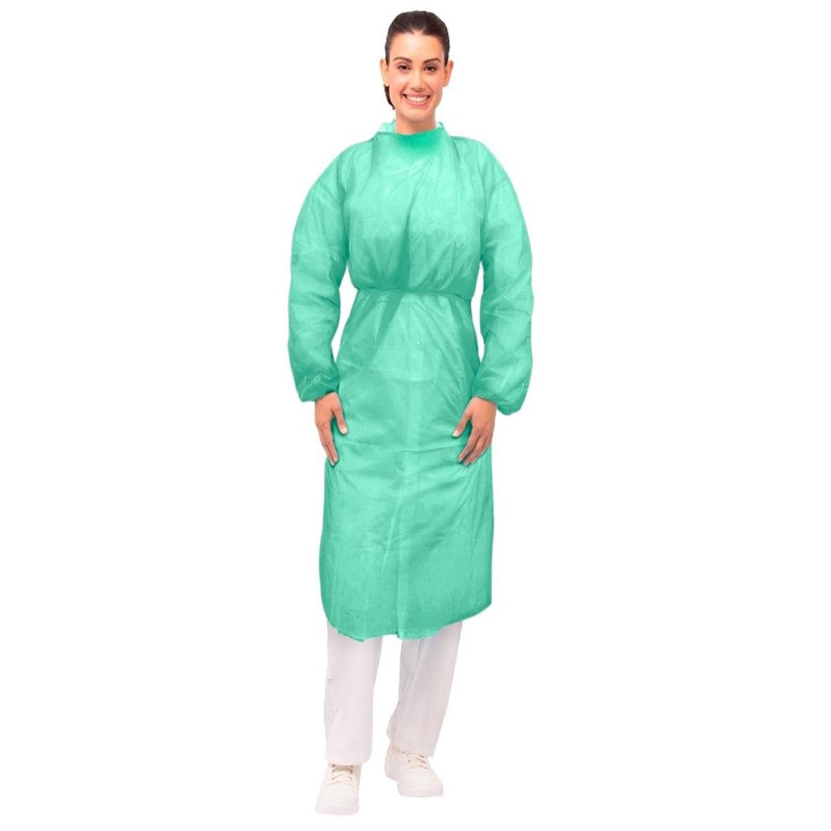 BATA PROTECCIÓN PACIENTE 20G VERDE 10U - SANTEX