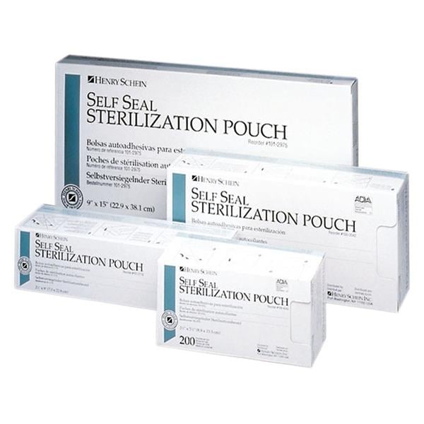 BOLSAS DE ESTERILIZACIÓN AUTOSELLABLES 89X254MM 200U - HENRY SCHEIN