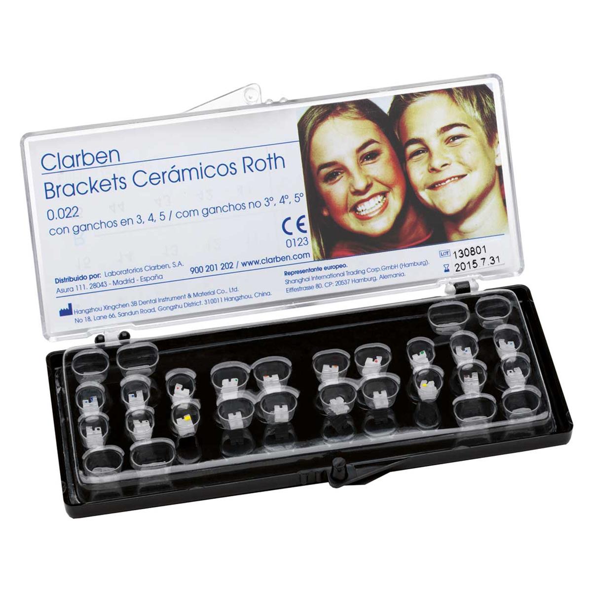 BRACKETS CERÁMICOS ROTH 0.022 20U - CLARBEN