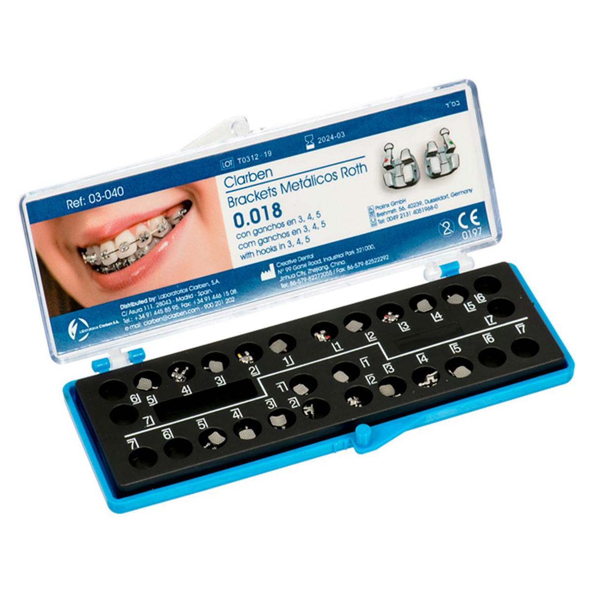 BRACKETS METÁLICOS ROTH 0.022 20U - CLARBEN