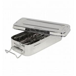 CAJA ACERO INOXIDABLE 20X10XH4,5CM CON ASAS GIMA