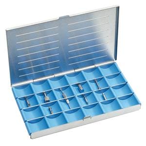 CAJA / CASSETTE CLASIFICAR Y ESTERILIZAR INSTRUMENTAL 24 COMPARTIMENTOS GRIS 1U - NICHROMINOX