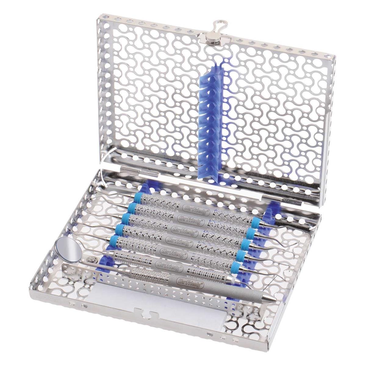 CAJA / CASSETTE PARA ESTERILIZAR INSTRUMENTAL IME12DIN8 8 INSTRUMENTOS AZUL - HU-FRIEDY